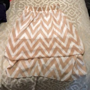 Chevron ten and white maxi shirt